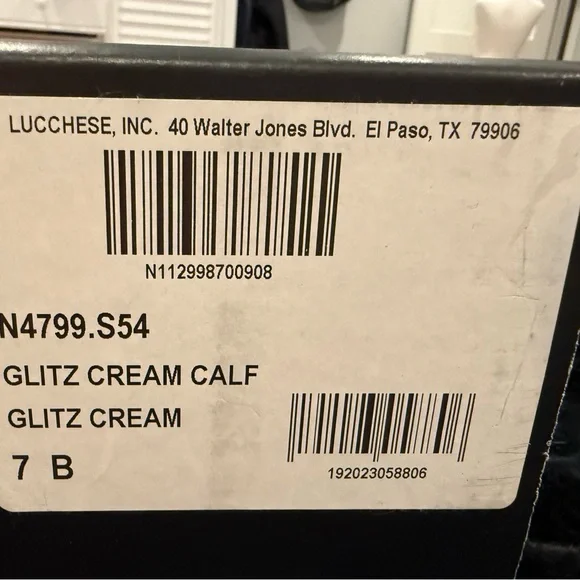 Lucchese Gaby Cream Western Ankle Boots - Picture 9 of 10